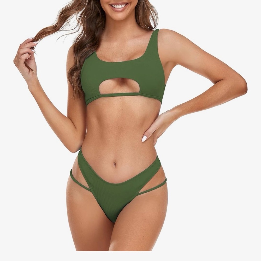 Olive Green Bikini Set